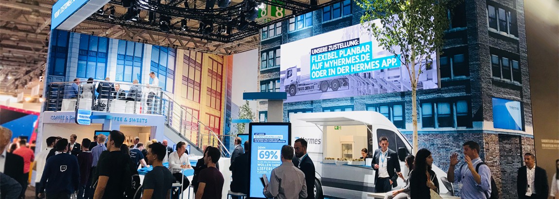 Messestand der Hermes Germany auf der DMEXCO 2018